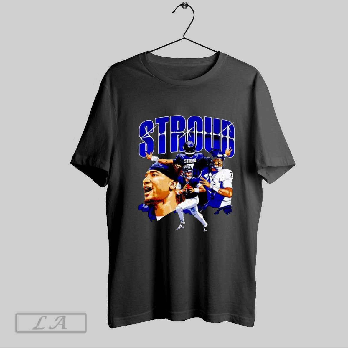 Original C J Stroud Houston Collage Graphic Retro T Shirt Unisex