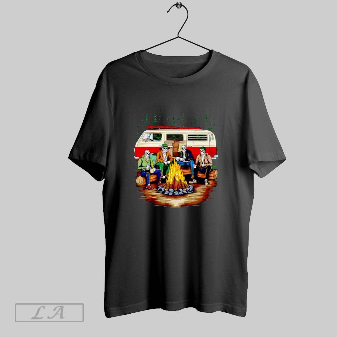 Original Camping Is In Tents Skeletons T Shirt Unisex