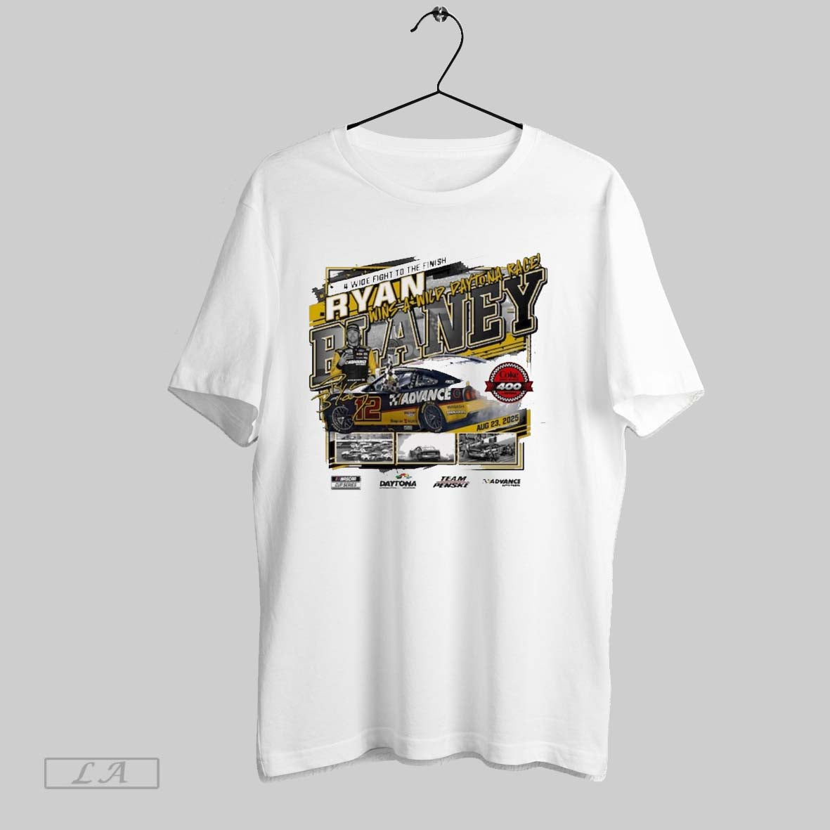 Original Checkered Flag Sports Ryan Blaney 2025 Coke Zero Sugar 400 Race Winner 4 Wide Unisex