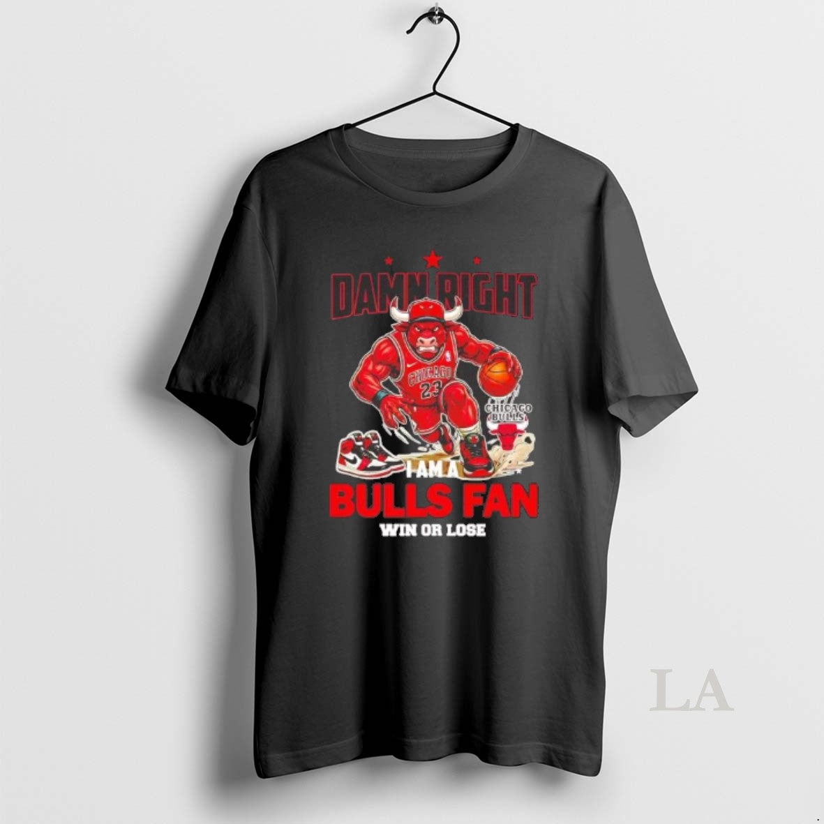 Original Damn Right I Am A Chicago Bulls Fan Win Or Lose Mascot Unisex