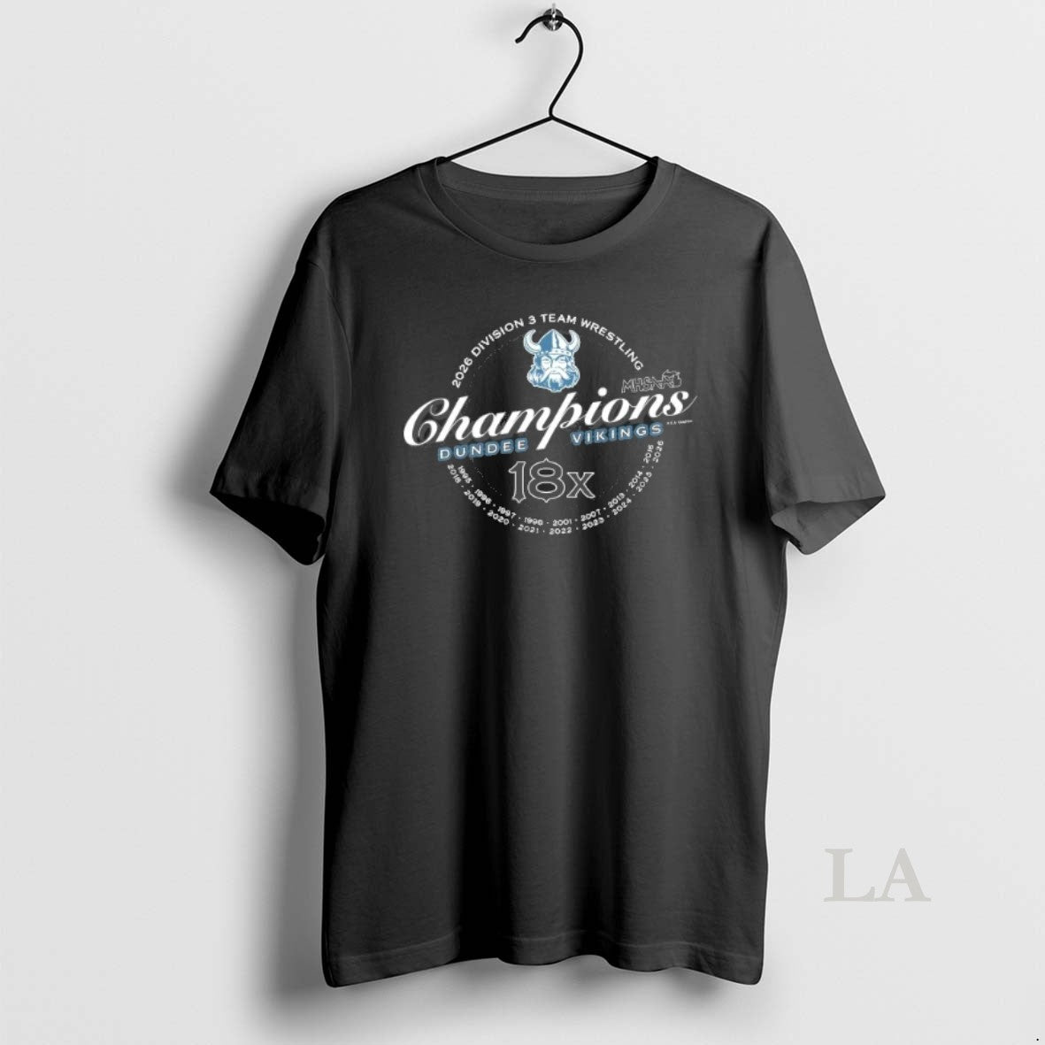 Original Dundee Vikings 2026 Mhsaa Team Wrestling D3 Champions 18x Unisex