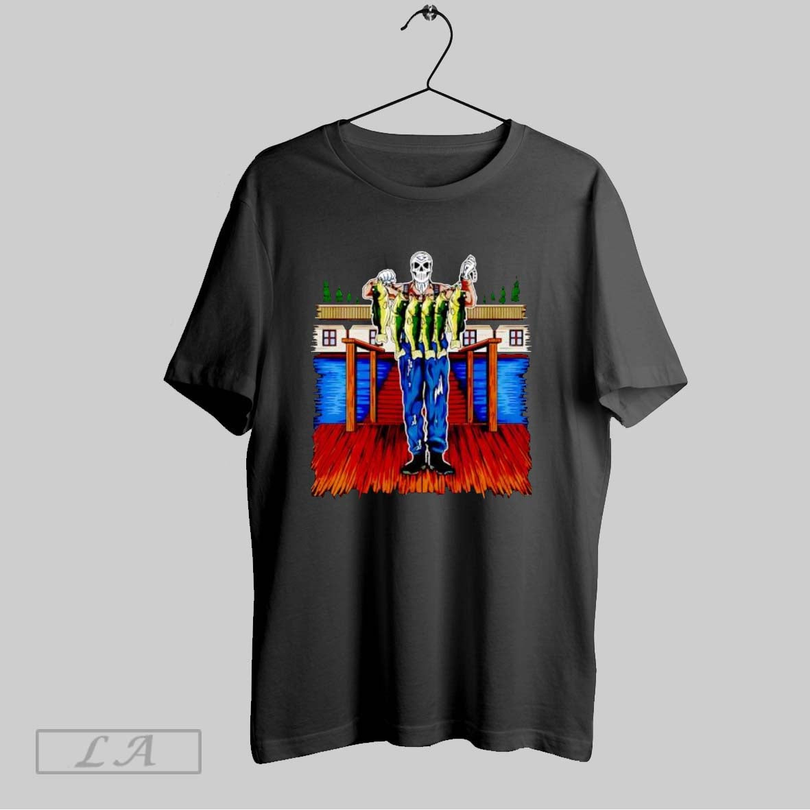Original Fish For Dinner Skeleton T Shirt Unisex
