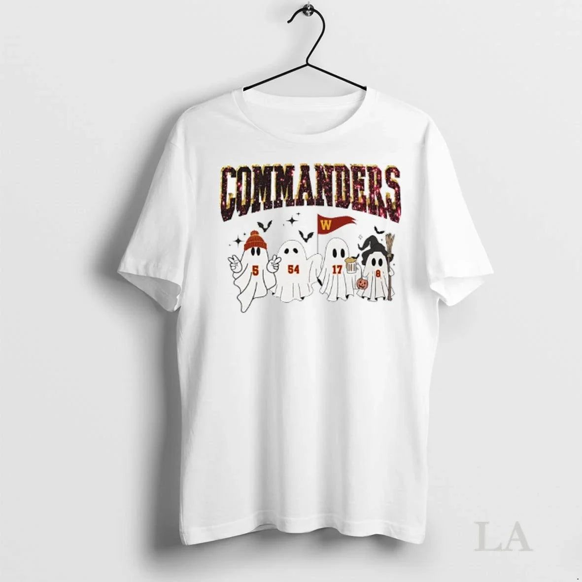 Original Ghost Halloween Washington Commanders Players Jersey Numbers 5 54 17 8 Ladies Unisex