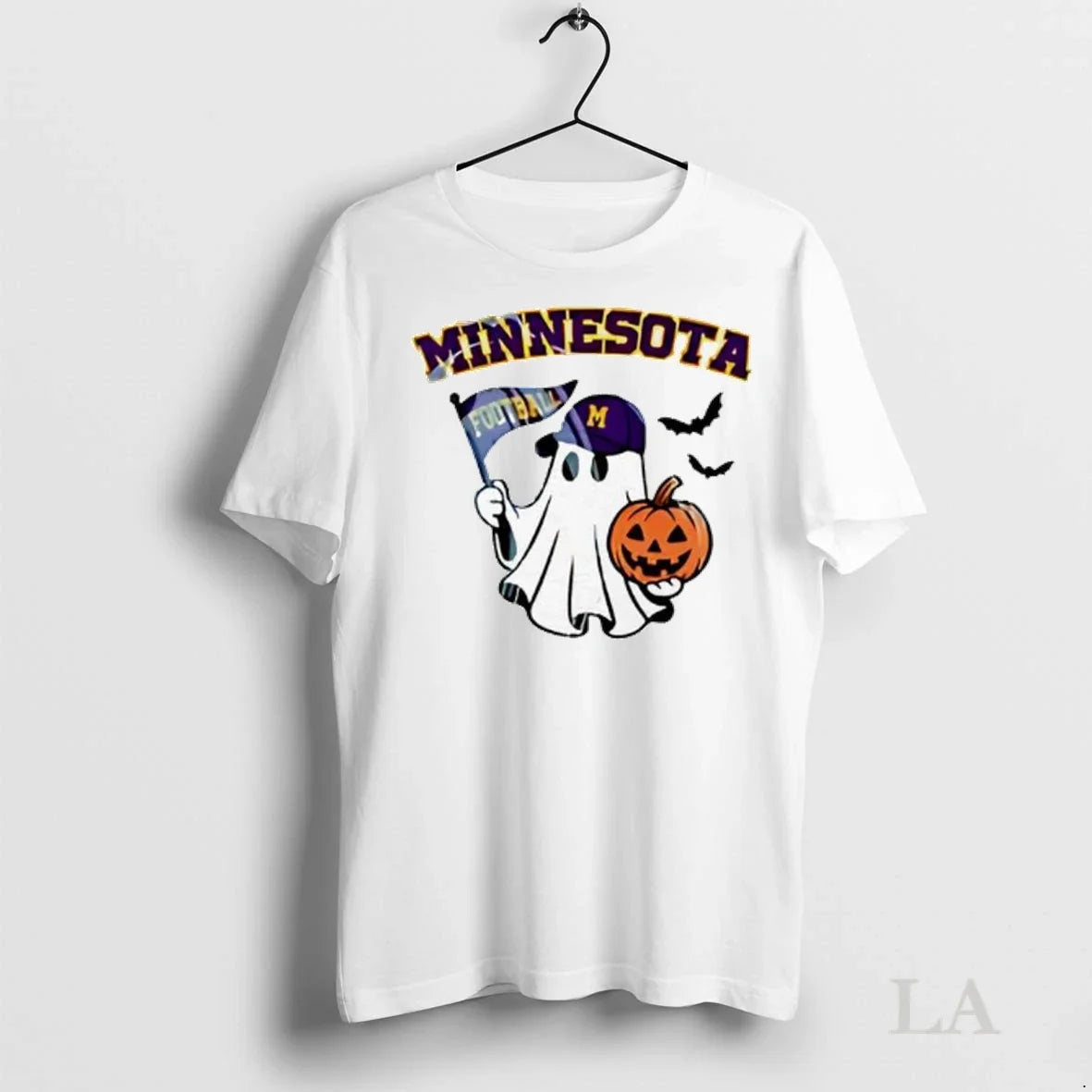Original Halloween Ghost Minnesota Vikings Football Flag Pumpkin Ladies Unisex