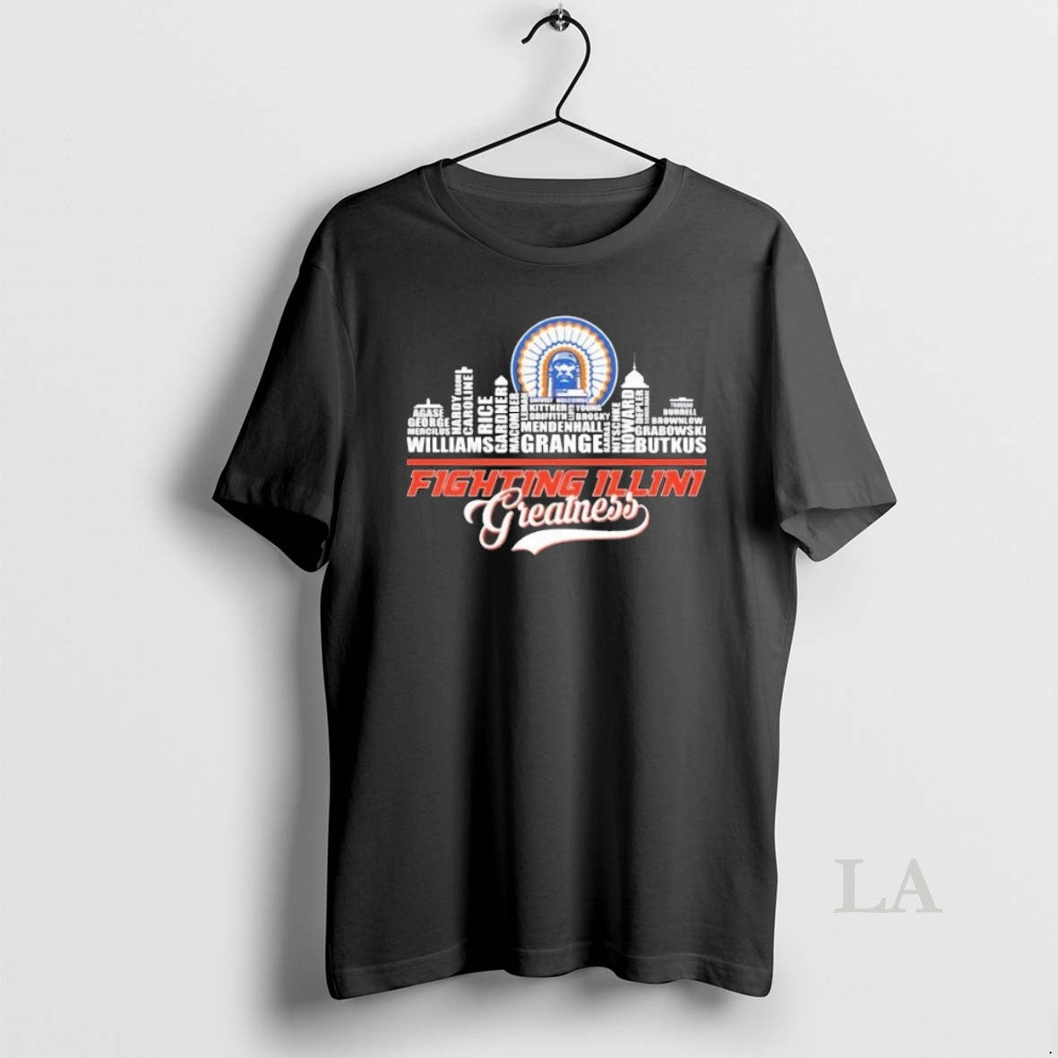 Original Illinois Fighting Illini Greatness All Name Of Legends City Skyline Unisex