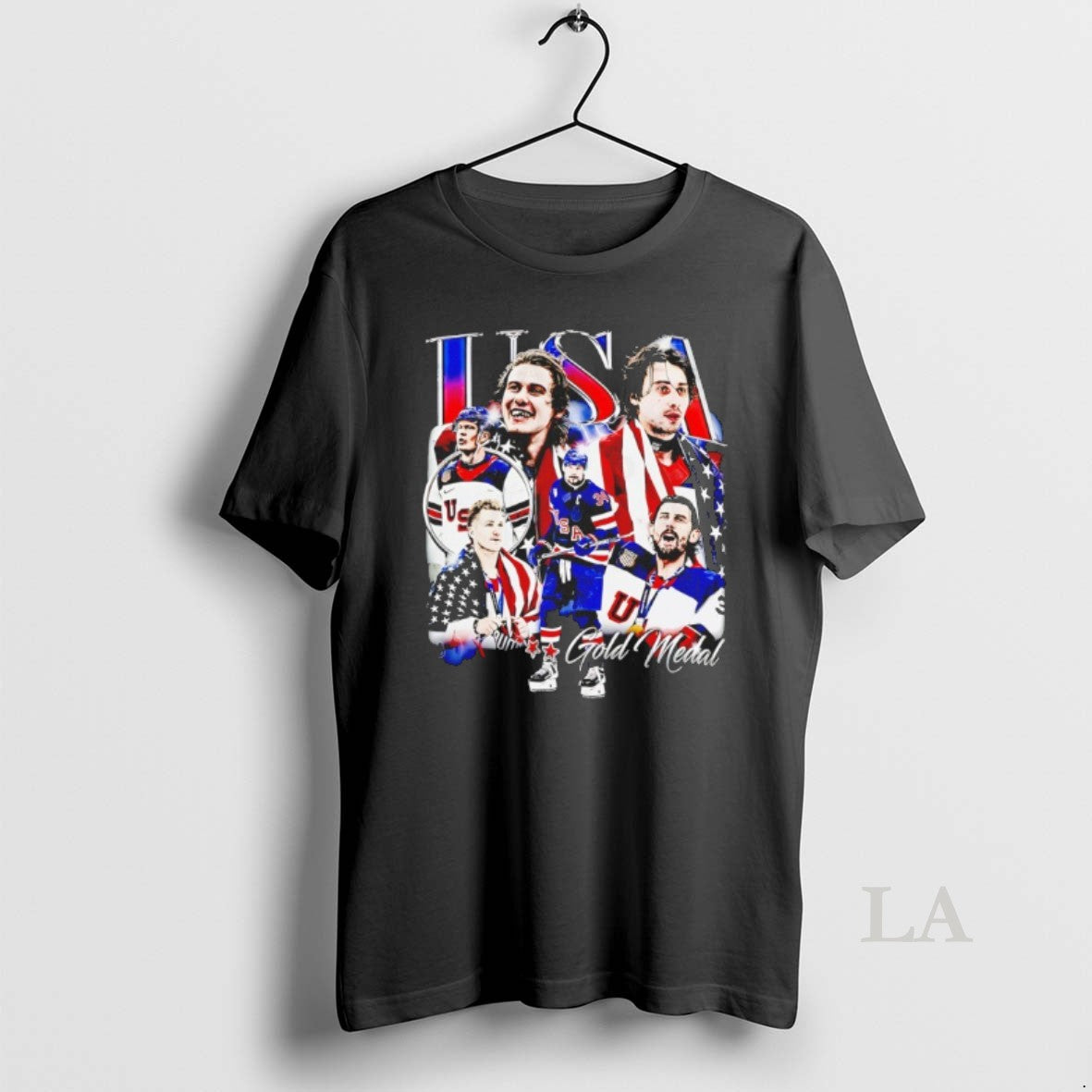 Original Jack Hughes And Players Usa Hockey Gold Medal Unisex