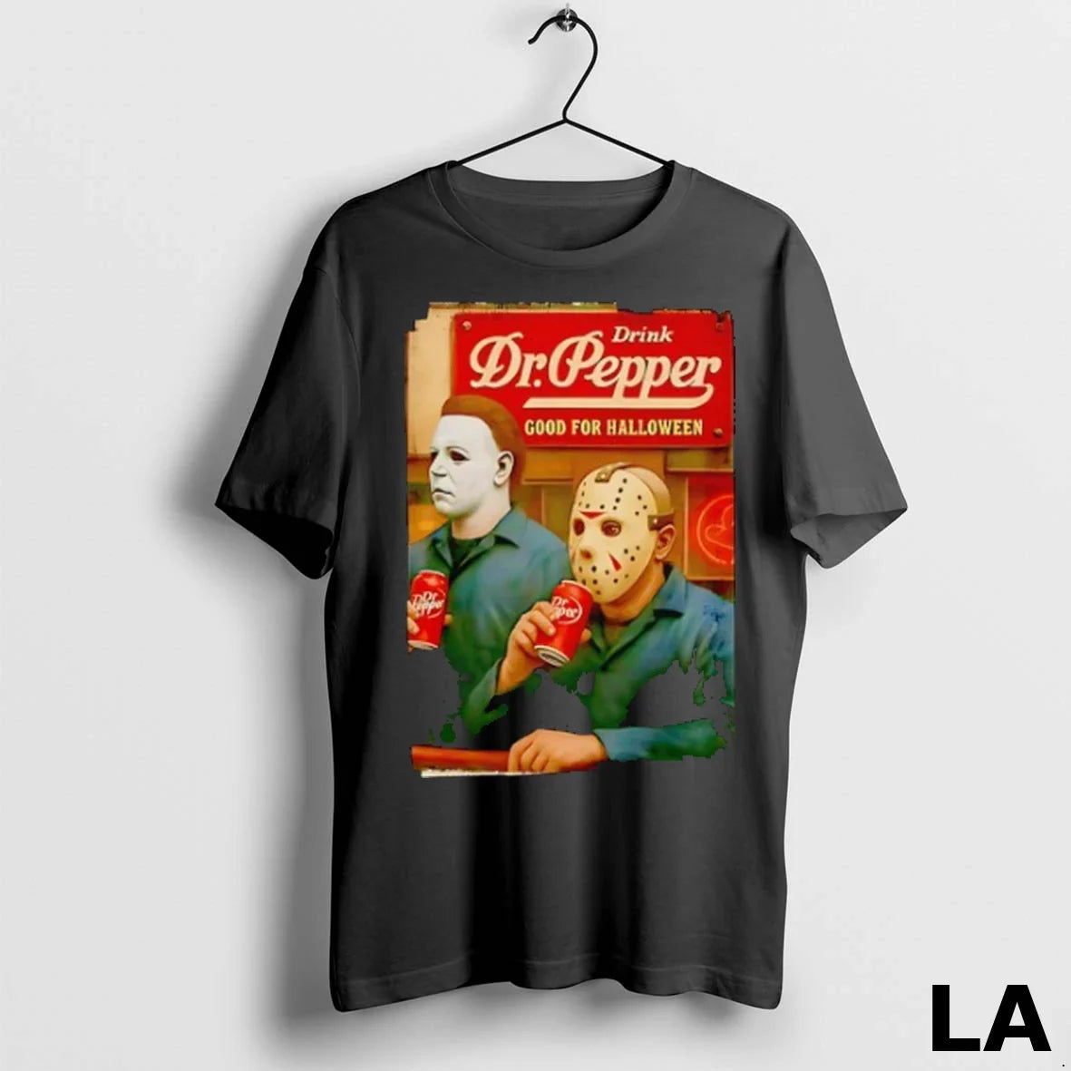 Original Jason Voorhees And Michael Myers Drink Dr Pepper Good For Halloween Unisex