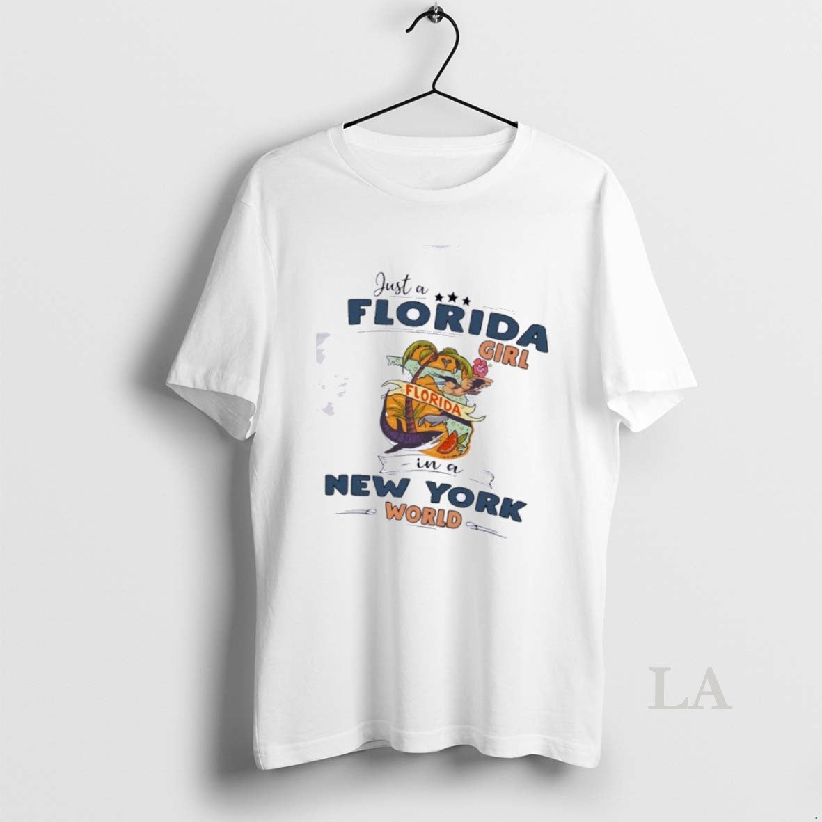 Original Just A Florida Girl In A New York World Map Unisex