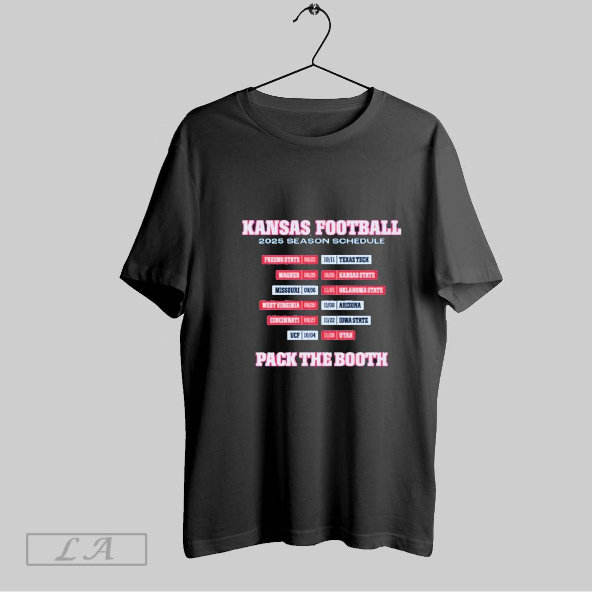 Original Kansas Jayhawks Football 2025 Season Schedule Pack The Booth Unisex