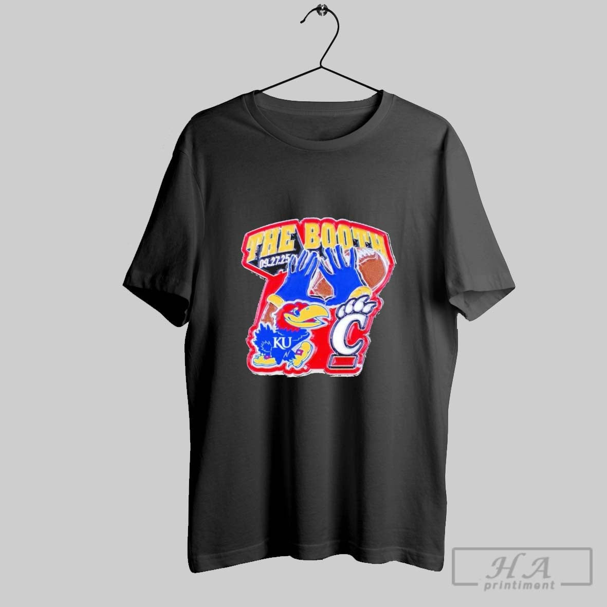 Original Kansas Jayhawks Vs Cincinnati Bearcats September 27 2025 The Booth Gameday Unisex