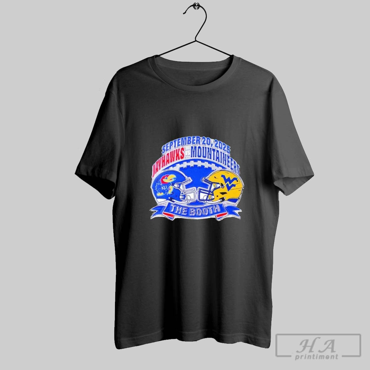 Original Kansas Jayhawks Vs West Virginia Mountaineers September 20 2025 The Booth Game Unisex