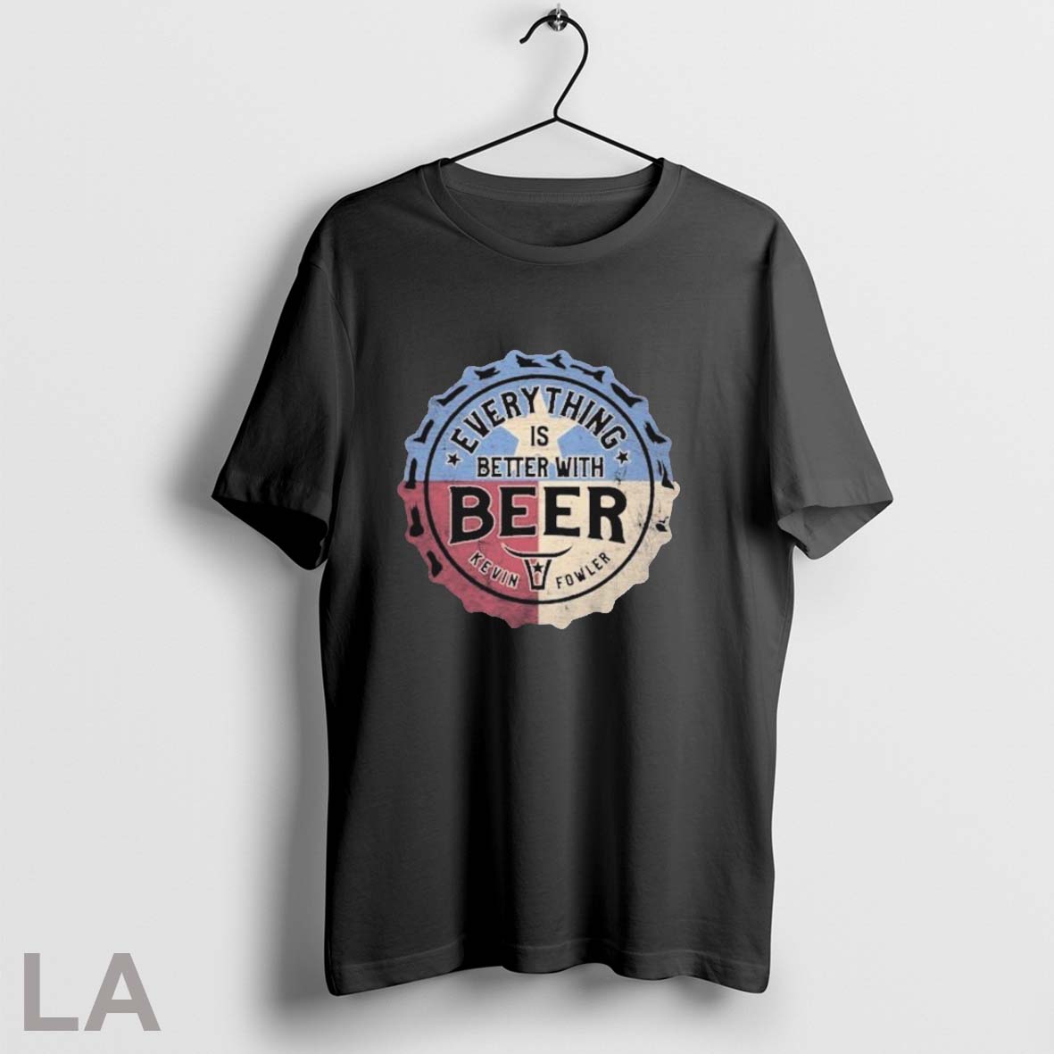 Original Kevin Fowler Everything Better With Beer Cap Flag Unisex