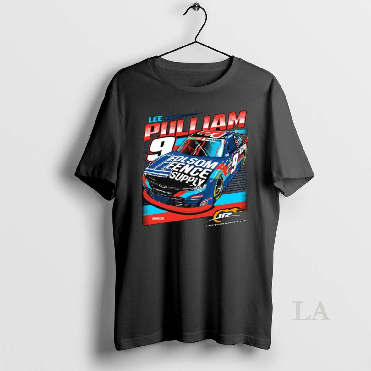 Original Lee Pulliam Jr Motorsports Team Apparel Black Folsom Fence Supply Long Sleve Unisex