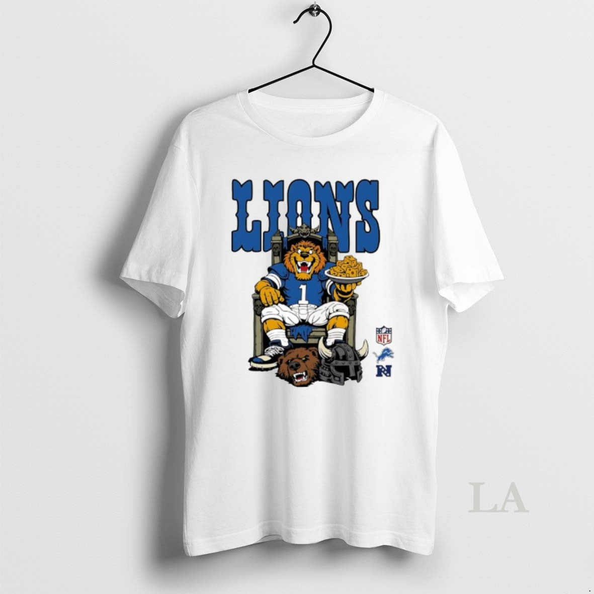 Original Lions Number 1 Mascot Sitting On Throne Holding Cheese Unisex