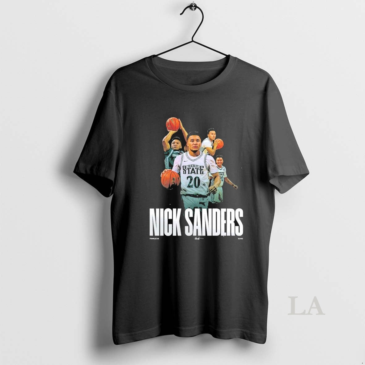 Original Michigan State Mens Basketball Nick Sanders Signature Franklin Mi Guard Unisex