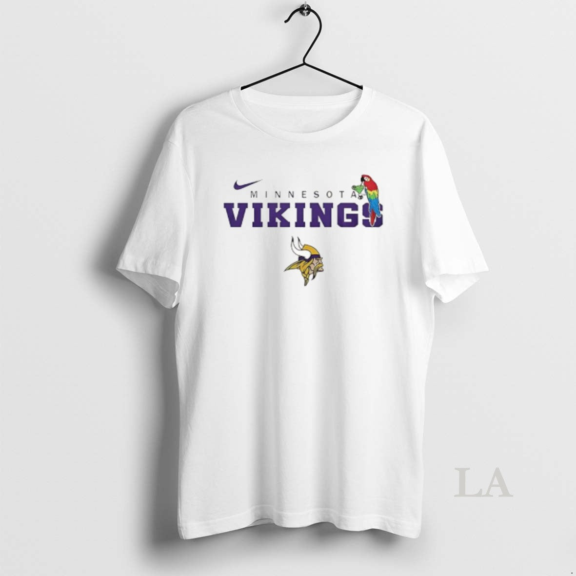 Original Minnesota Vikings Parrot Drinking A Cocktail Graphic Unisex