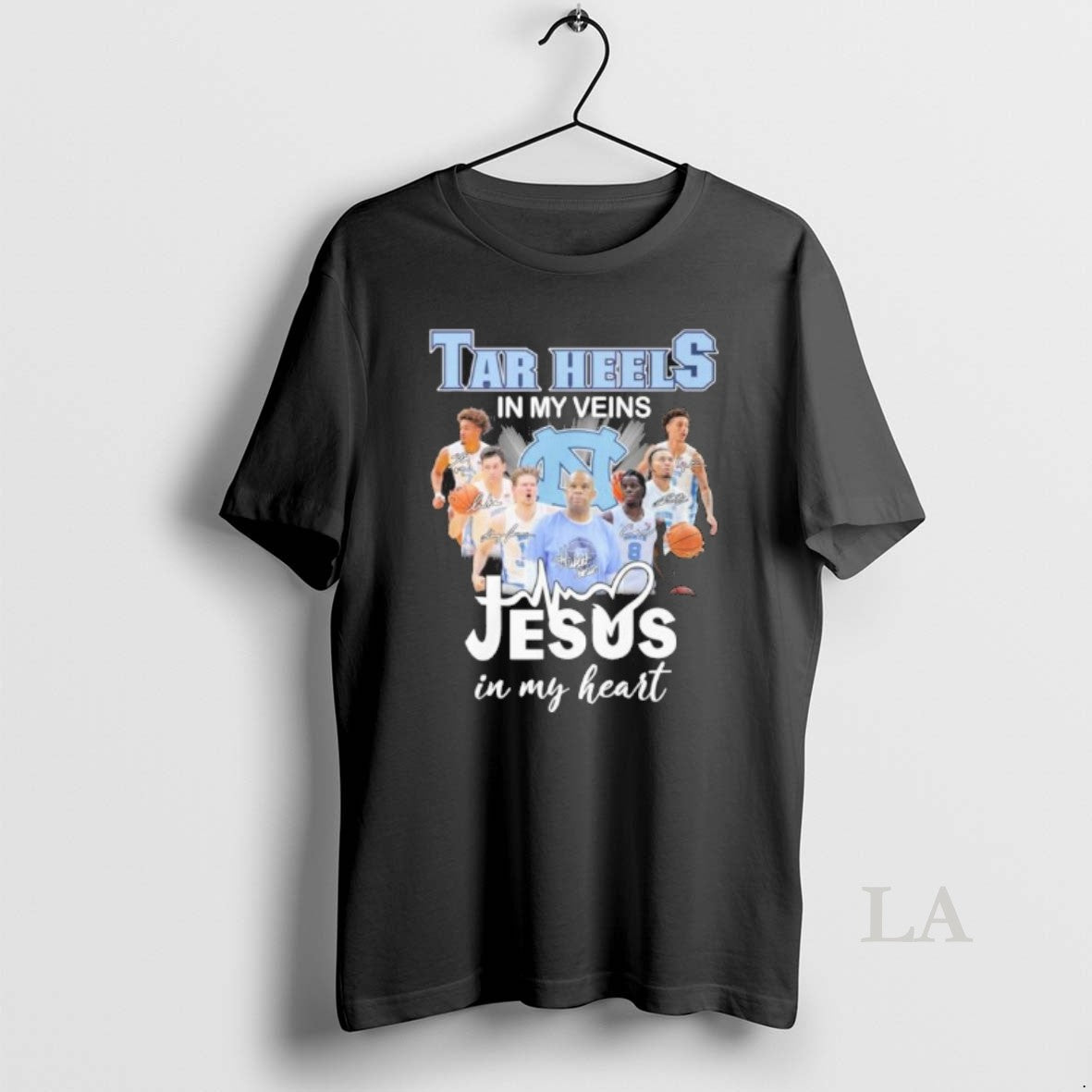 Original North Carolina Tar Heels Basketball In My Veins Jesus In My Heart Unisex