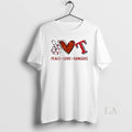 Original Peace Love Rangers Texas Baseball Hand Heart Graphics Unisex