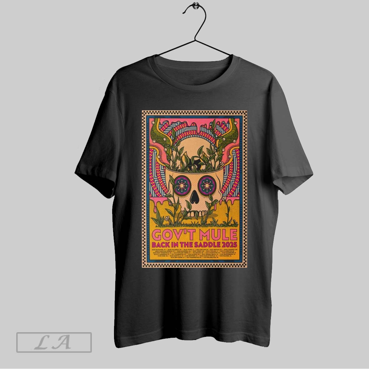 Original Poster Govt Mule 2025 Back In The Saddle Concert T Shirt Unisex