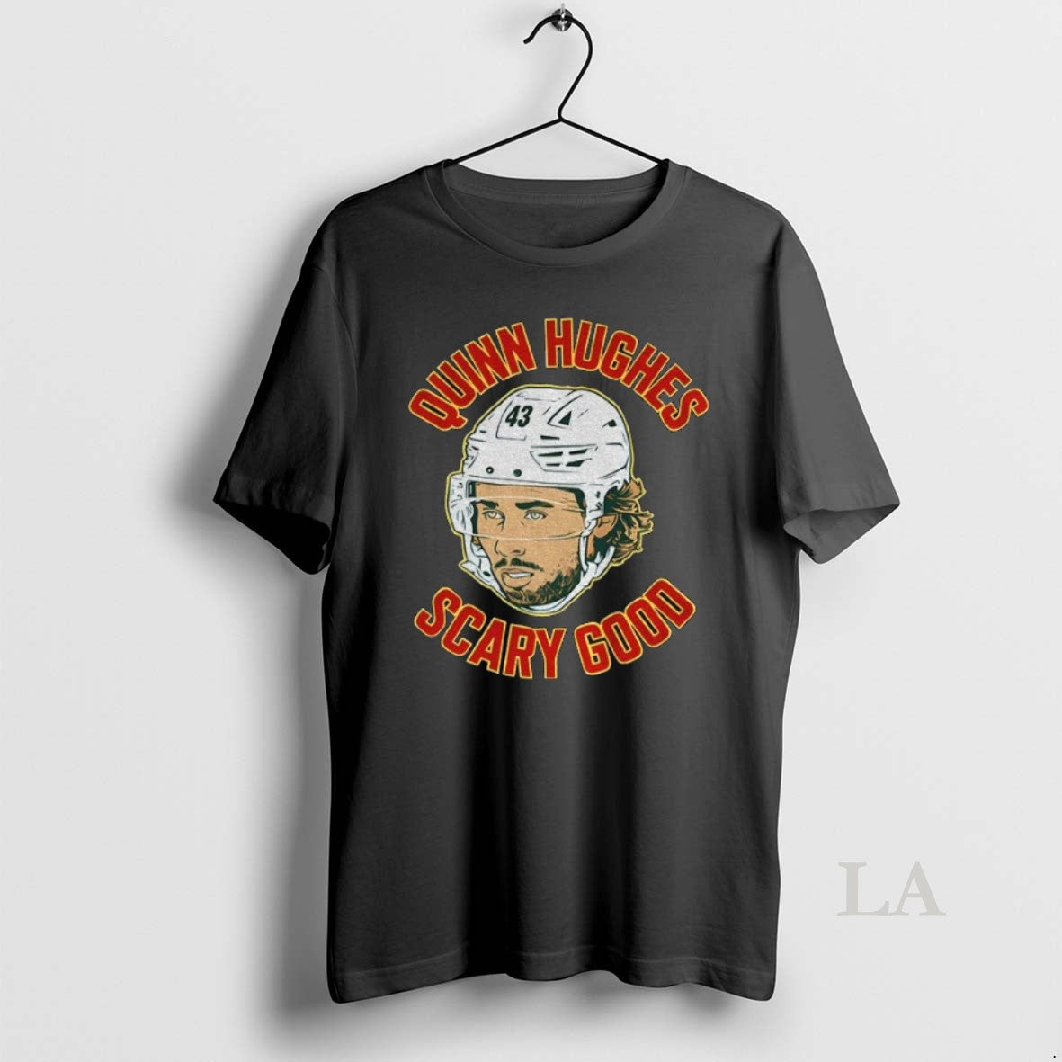 Original Quinn Hughes Big Face Minnesota Wild Hockey Scary Good Unisex