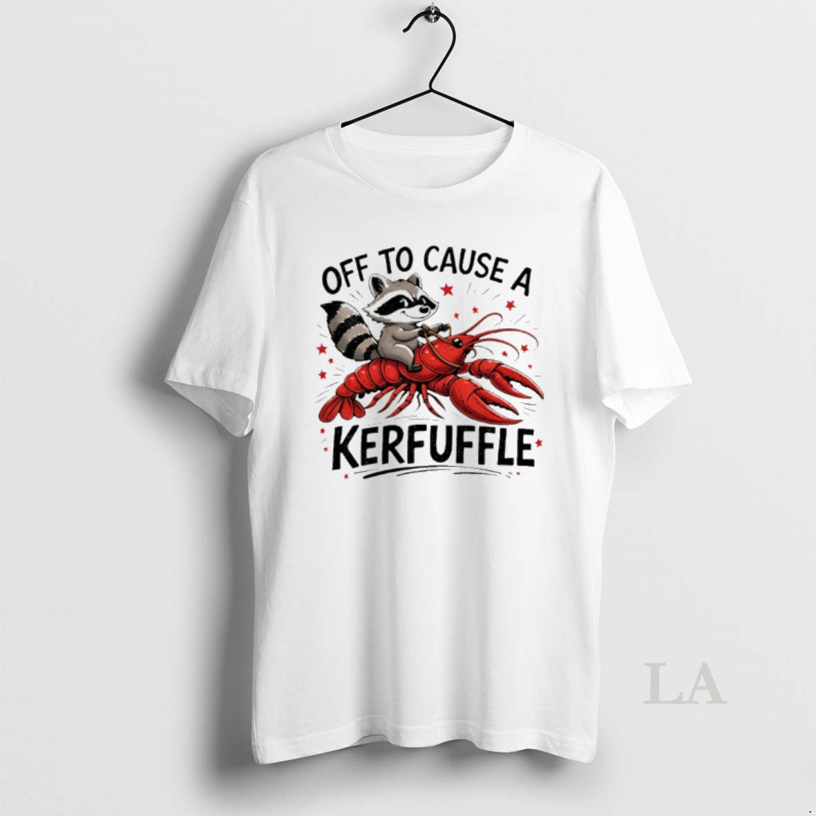 Original Raccoon Riding Crawfish Off To Cause A Kerfuffle Unisex