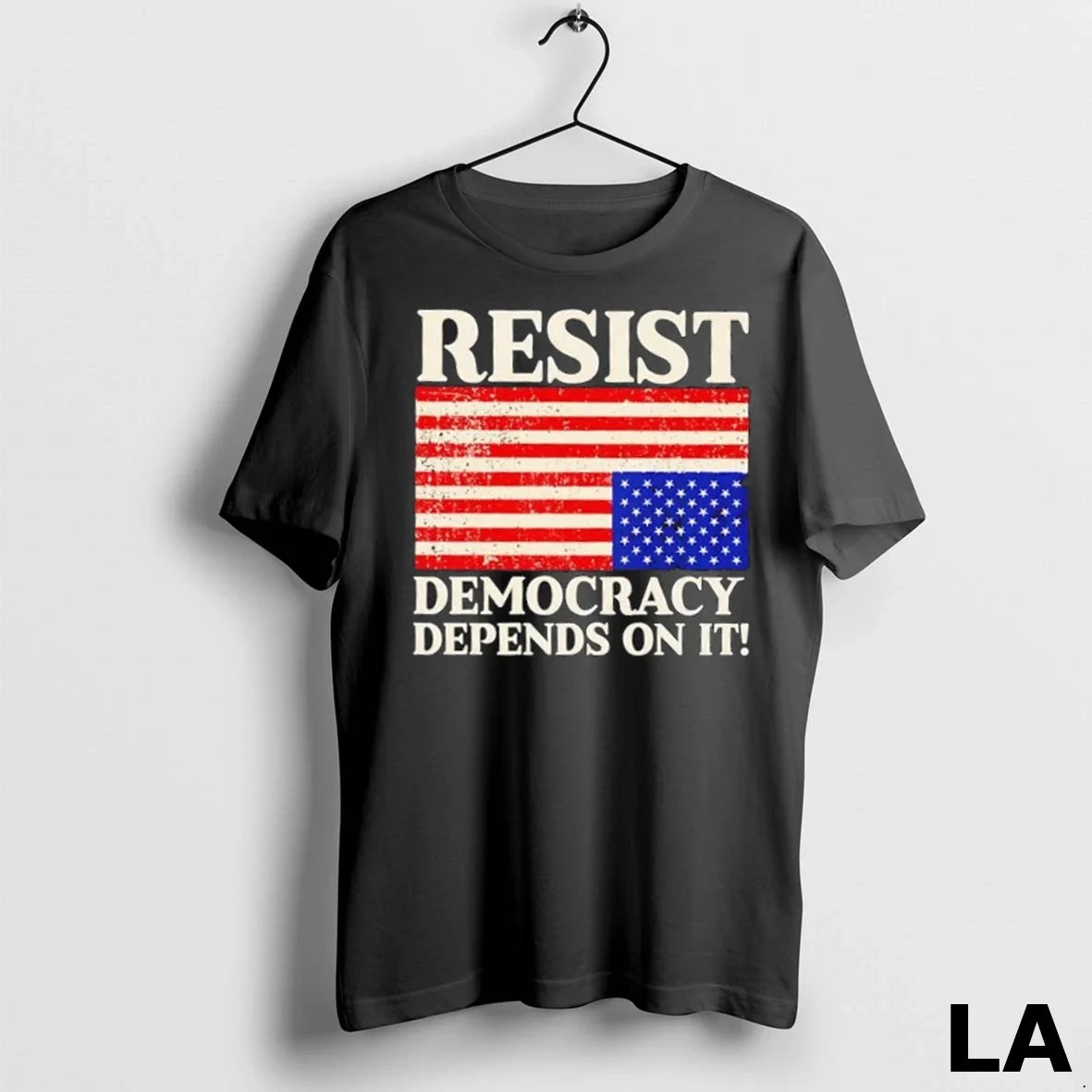 Original Resist Democracy Depends On It Us Flag Unisex