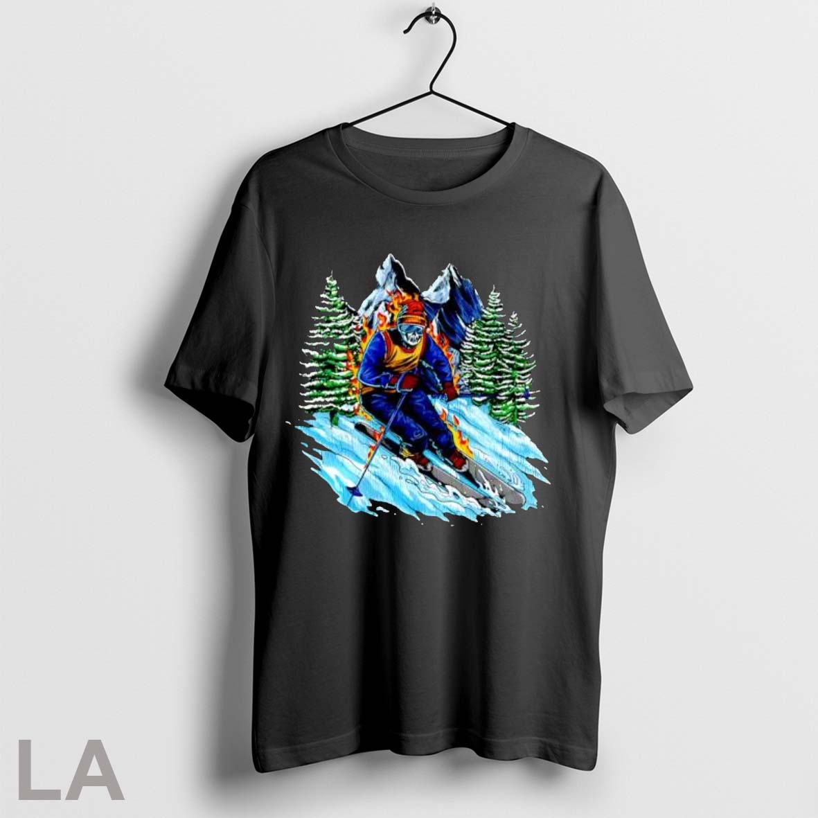 Original Skiing Skeleton T Shirt Unisex
