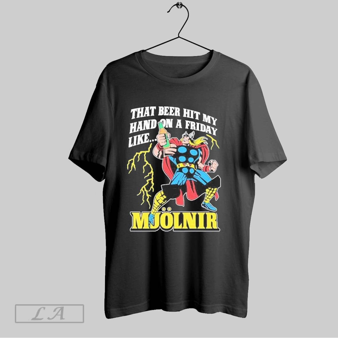 Original That Beer Hit My Hand On A Friday Like Mjolnir Beer Glass Unisex