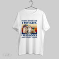 Original Thats What I Do I Pet Cats I Read Books Vintage Unisex