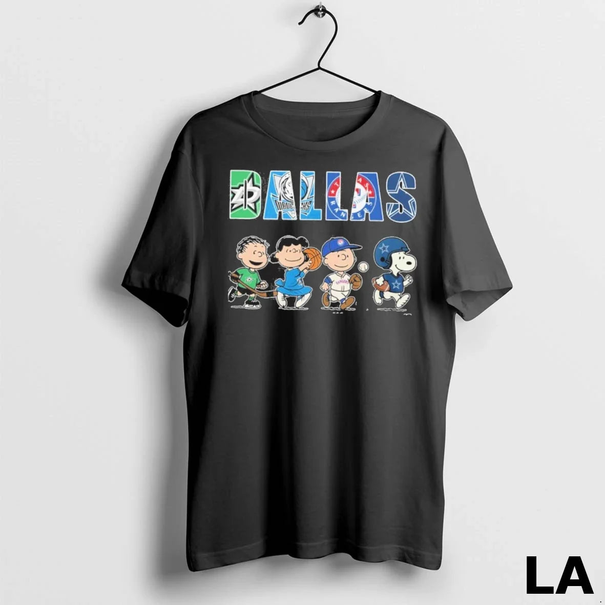 Original The Peanuts Playing X Dallas Sports Teams Unisex