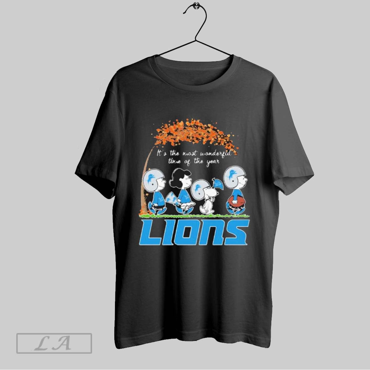Original The Peanuts Walking X Detroit Lions Its The Most Wonderful Time Of The Year Unisex