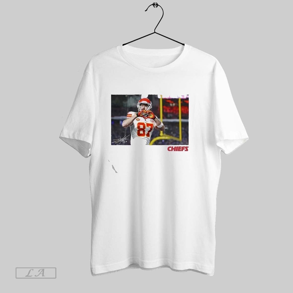 Original Travis Kelce White Kansas City Chiefs Heart Unisex