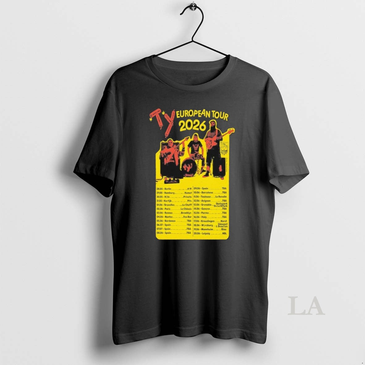Original Ty European Tour 2026 Dates Shirts Unisex