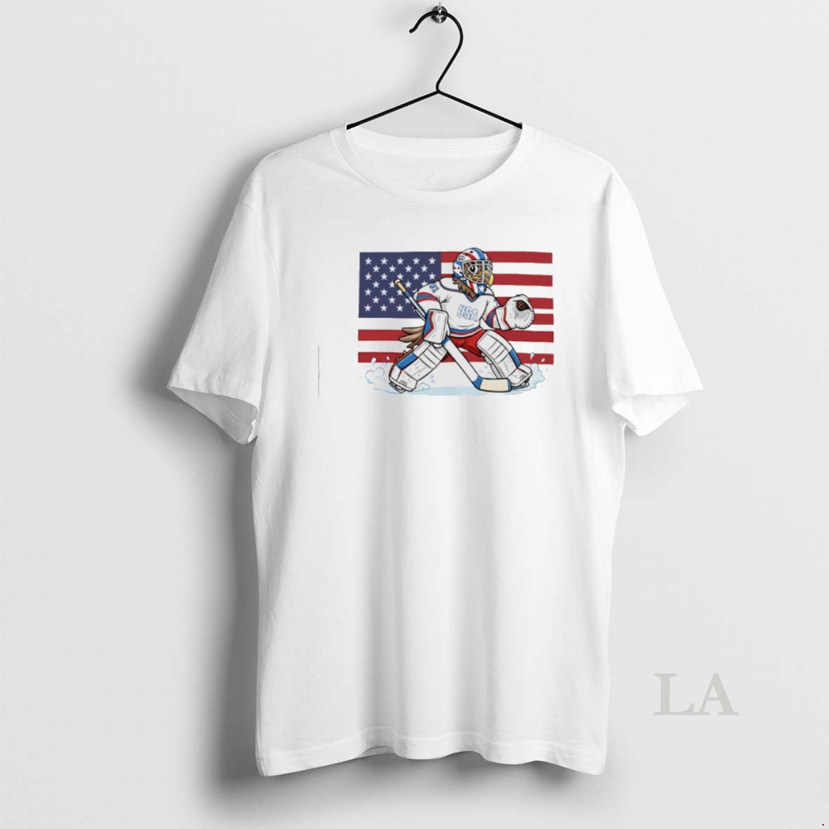 Original Usa Eagle Hockey Goalie Patriotic American Flag Unisex