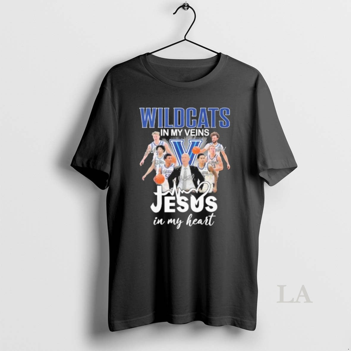 Original Villanova Wildcats Basketball In My Veins Jesus In My Heart Unisex