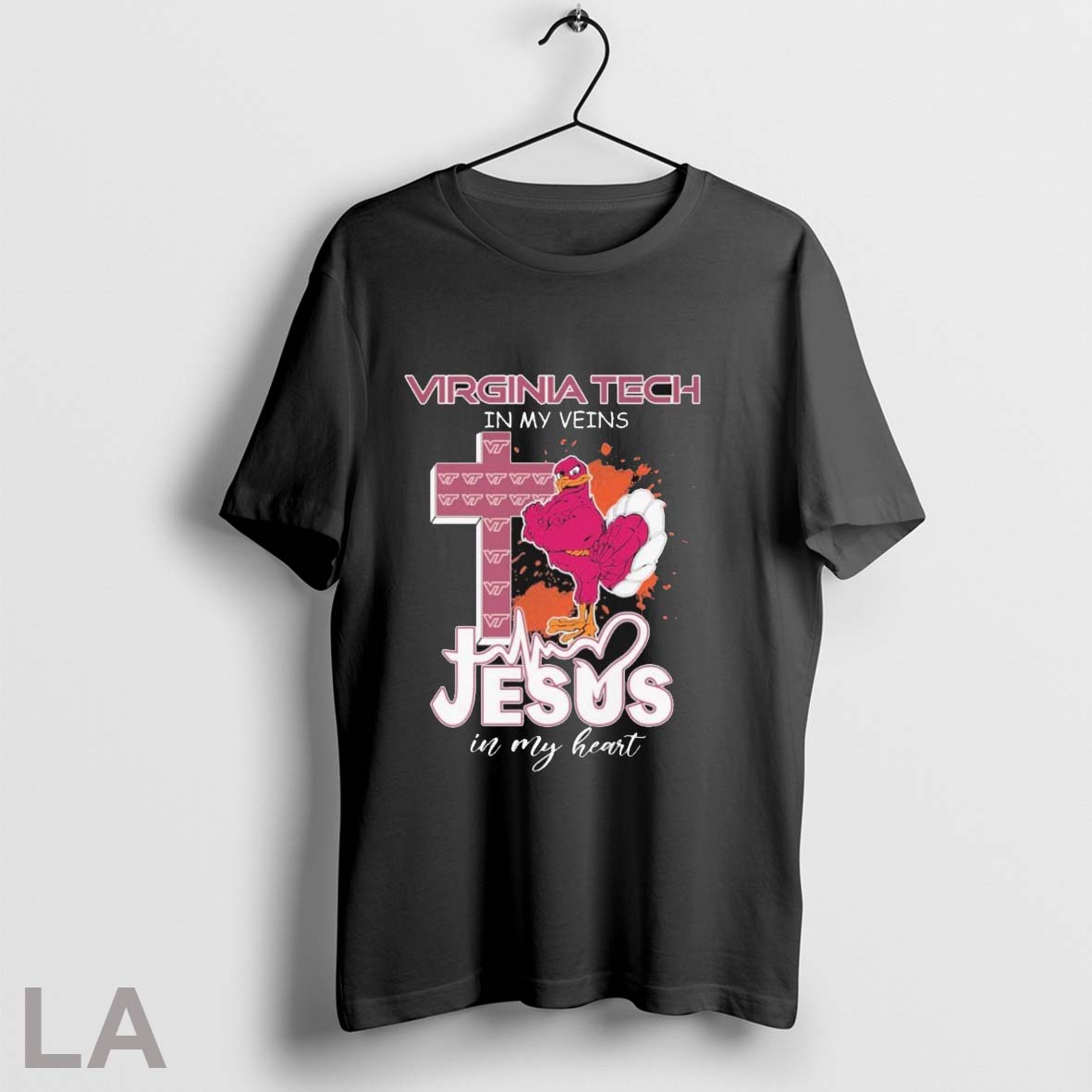 Original Virginia Tech Hokies In My Veins Jesus In My Heart Mascot Unisex