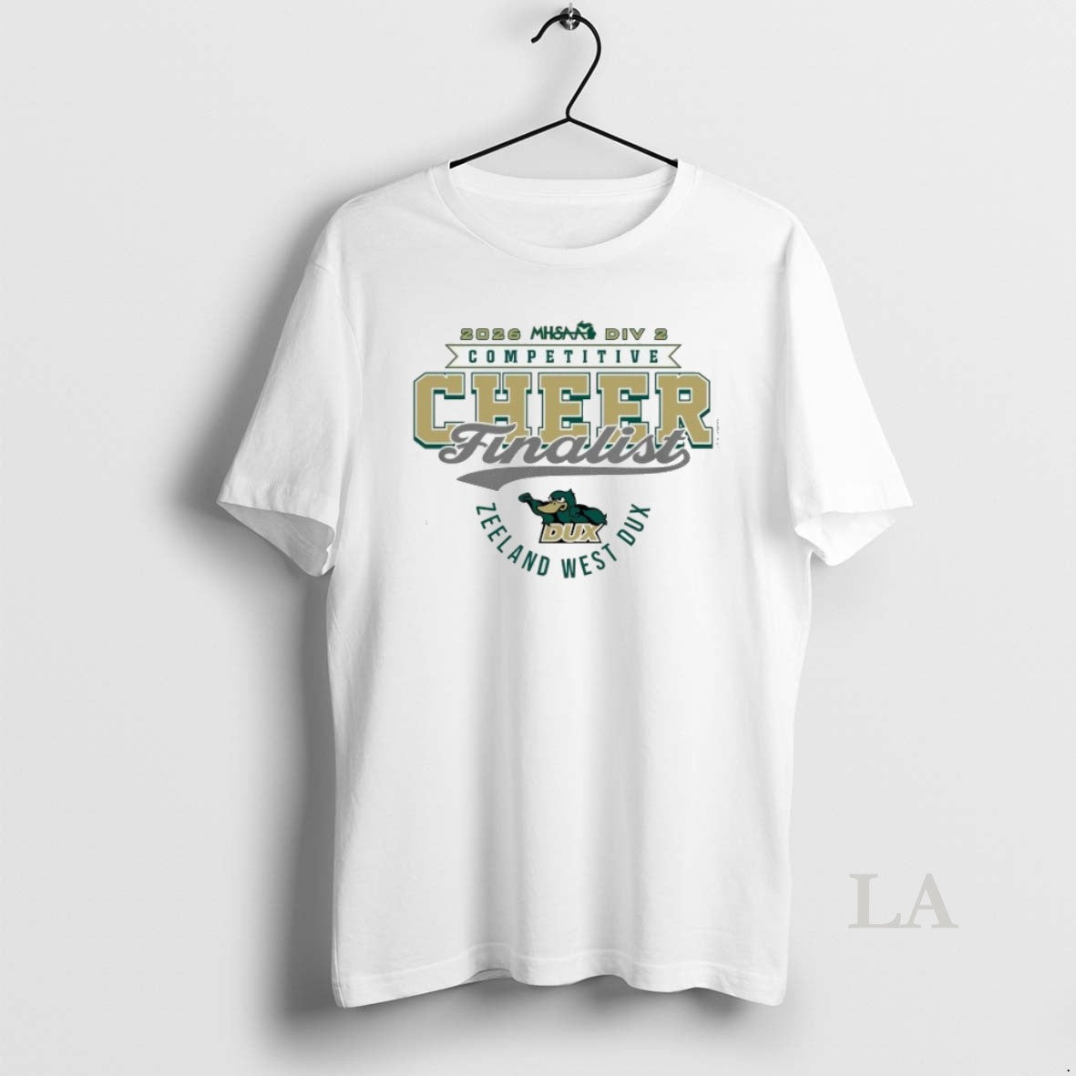 Original Zeeland West Dux 2026 Mhsaa Cheer D2 Finalist Unisex
