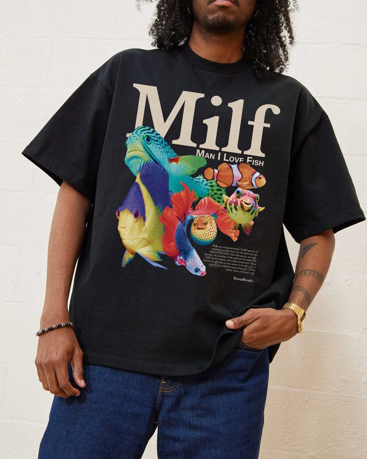 Man I Love Fish Oversized Tee Unisex
