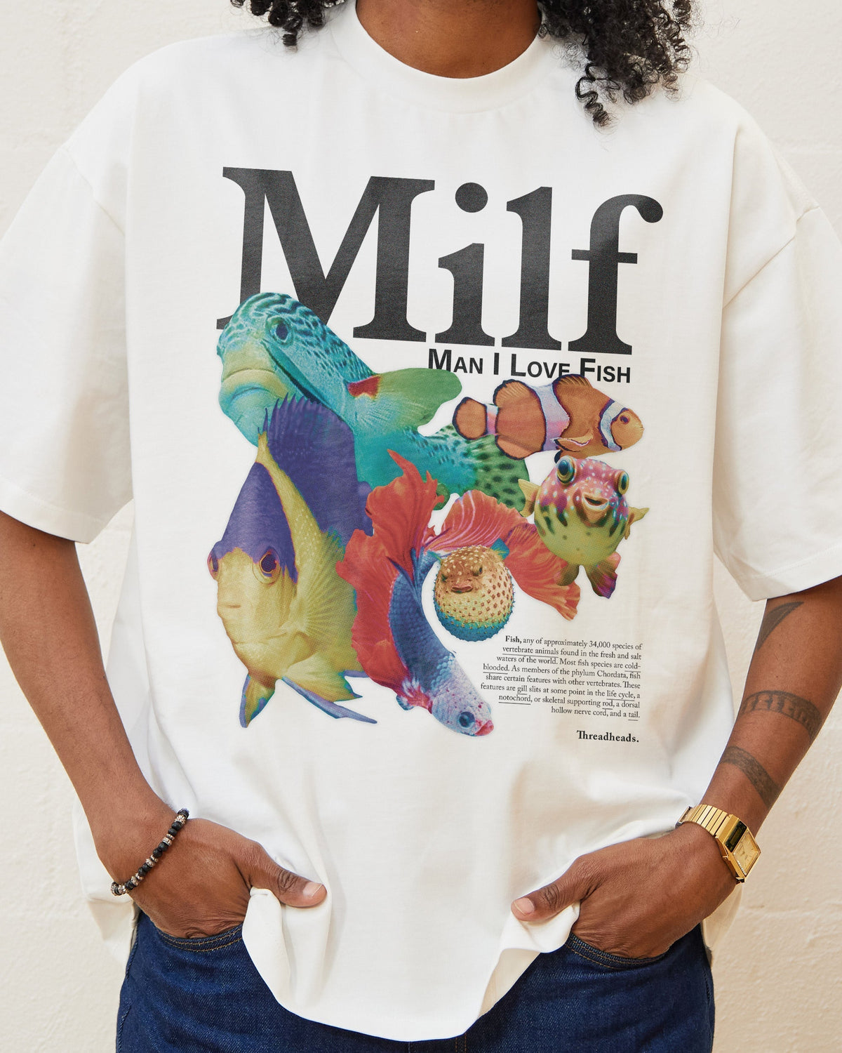 Man I Love Fish Oversized Tee Unisex