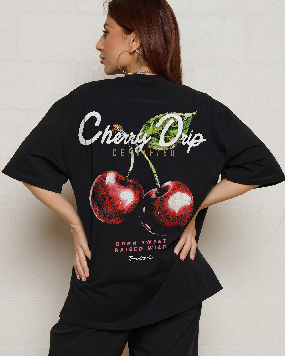 Cherry Drip Oversized Tee Unisex