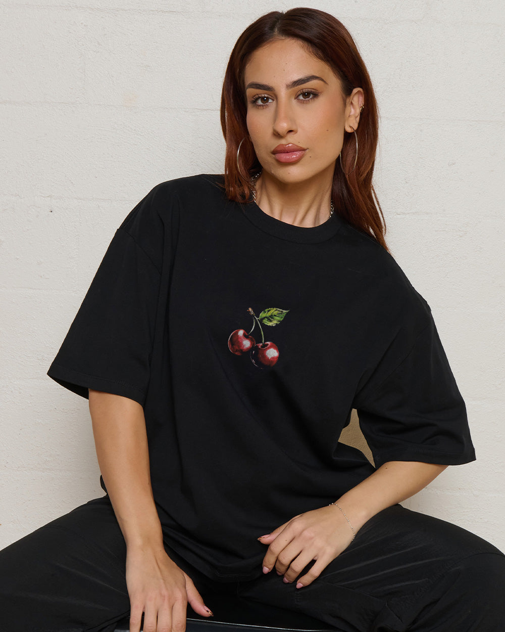 Cherry Drip Oversized Tee Unisex