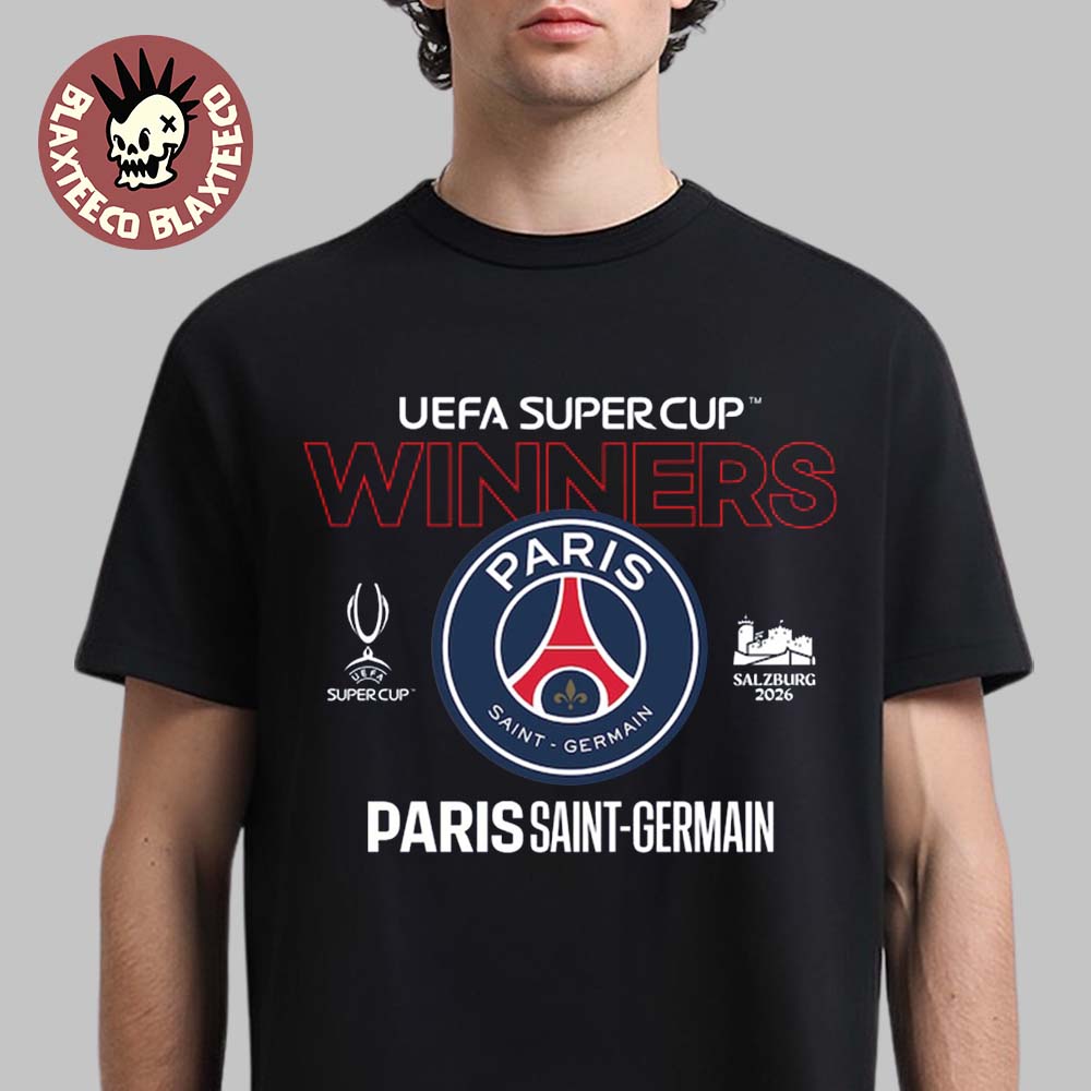 PSG Paris Saint-Germain 2026 UEFA SuperCup Winners T-Shirt