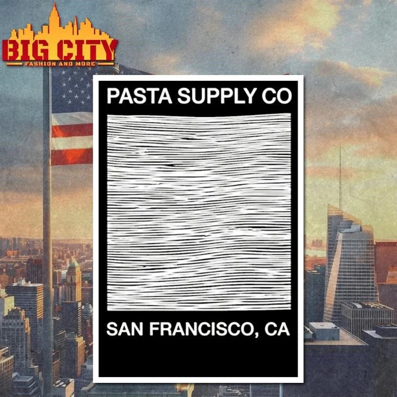 Pasta Supply Co San Francisco Unknown Pleasures Shirt Unisex