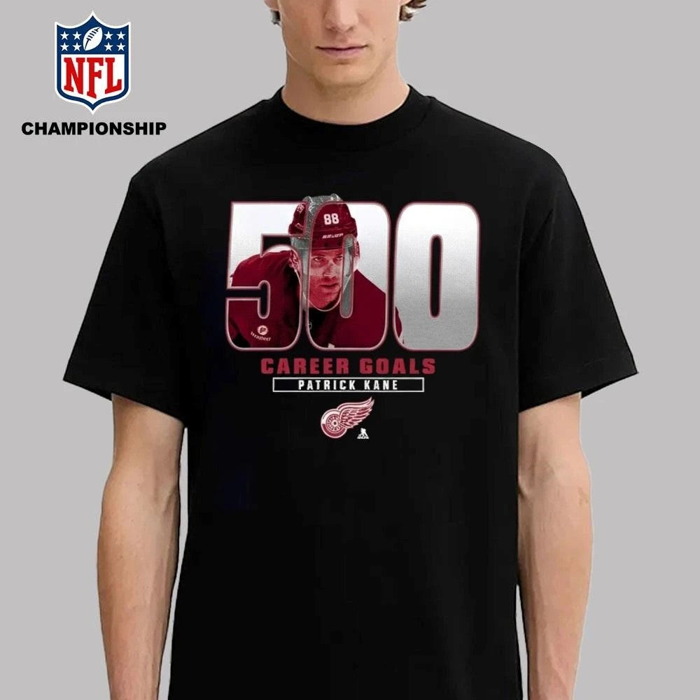 Patrick Kane Detroit Red Wings 500 Career Goals Milestone Shirt