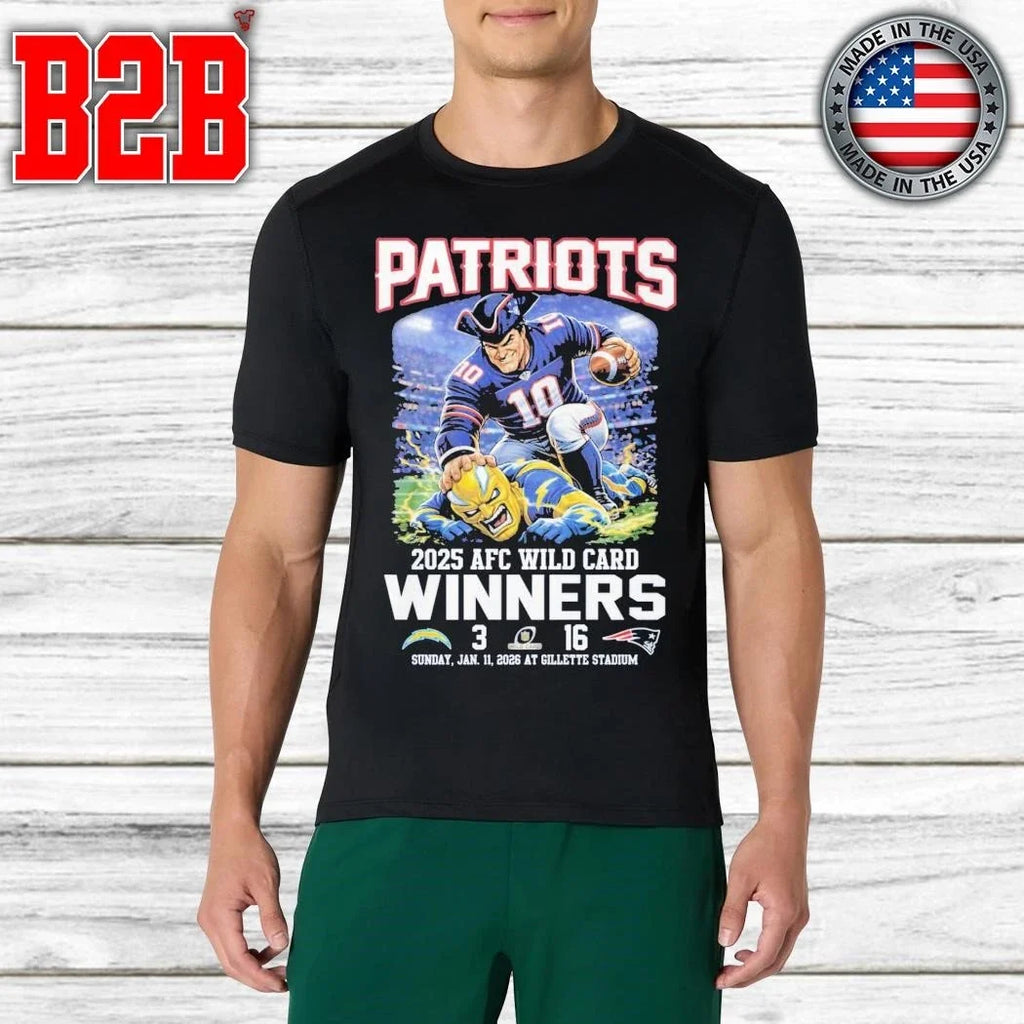 Patriots 2025 AFC Wild Card Winners Shirt Unisex