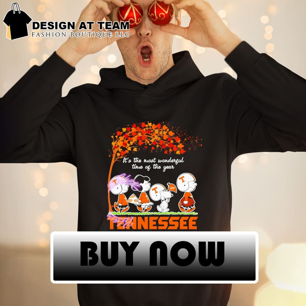 Peanuts character walking Tennessee Fall Football it’s the most wonderful time of the year shirt