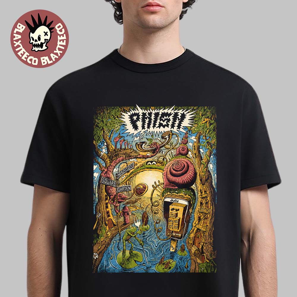 Phish Dry Goods Five Nights At Madison Square Garden New York City 2026 From July 22 To 29 2026 Fifth Edition By Maarten Donders T-Shirt