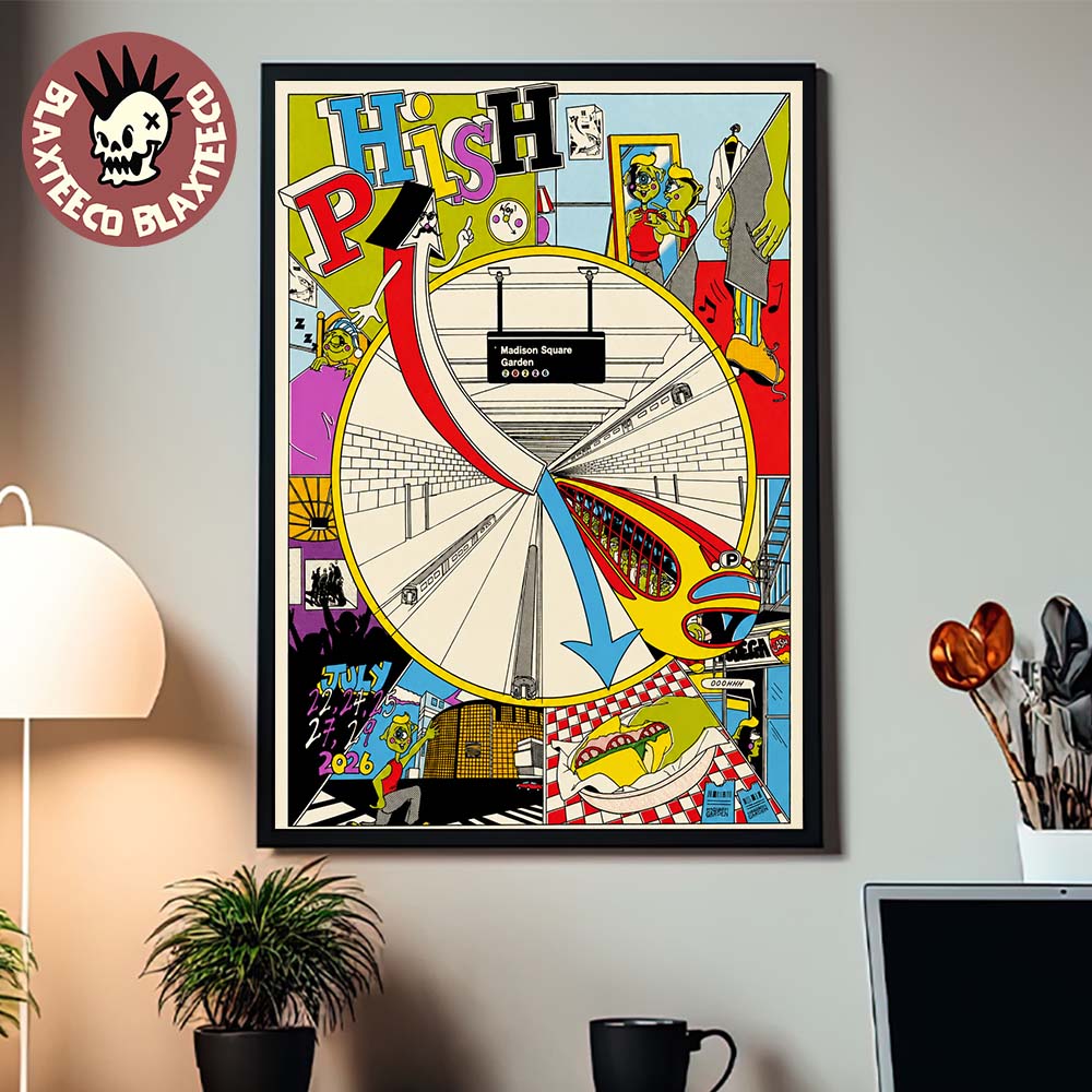 Phish Dry Goods Five Nights At Madison Square Garden New York City 2026 From July 22 To 29 2026 First Edition By Stella Murphy Poster Canvas
