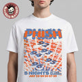 Phish Dry Goods Five Nights At Madison Square Garden New York City 2026 From July 22 To 29 2026 Fourth Edition Knicks Colors T-Shirt