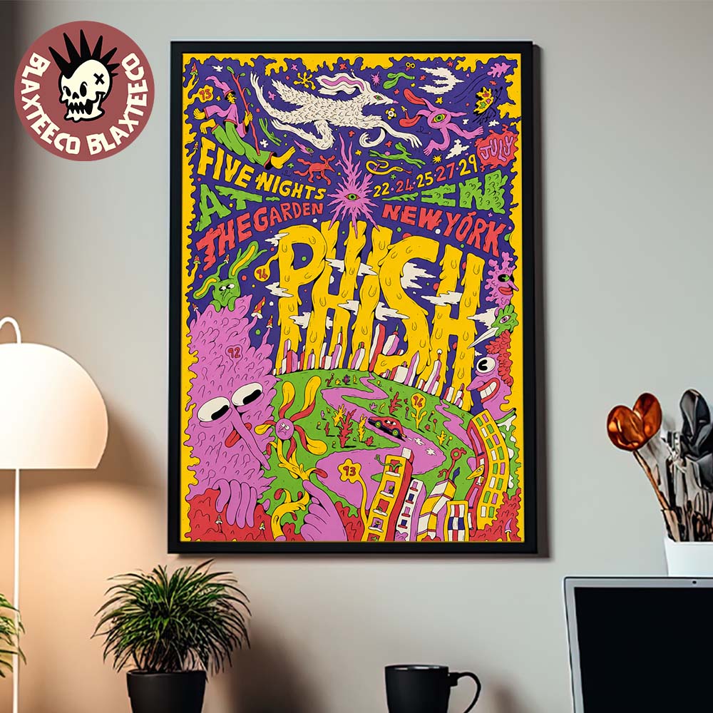 Phish Dry Goods Five Nights At Madison Square Garden New York City 2026 From July 22 To 29 2026 Second Edition By Joe Taylor Poster Canvas